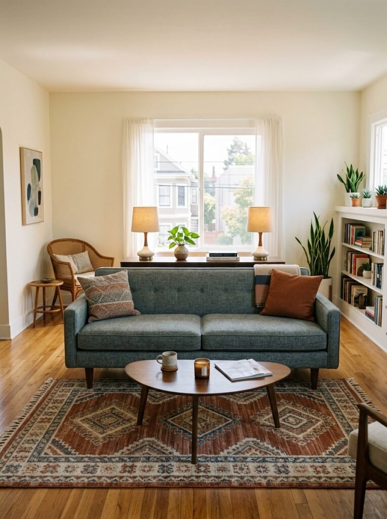 7 Small-Space Modern Living Room Layouts for First-Time City Renters