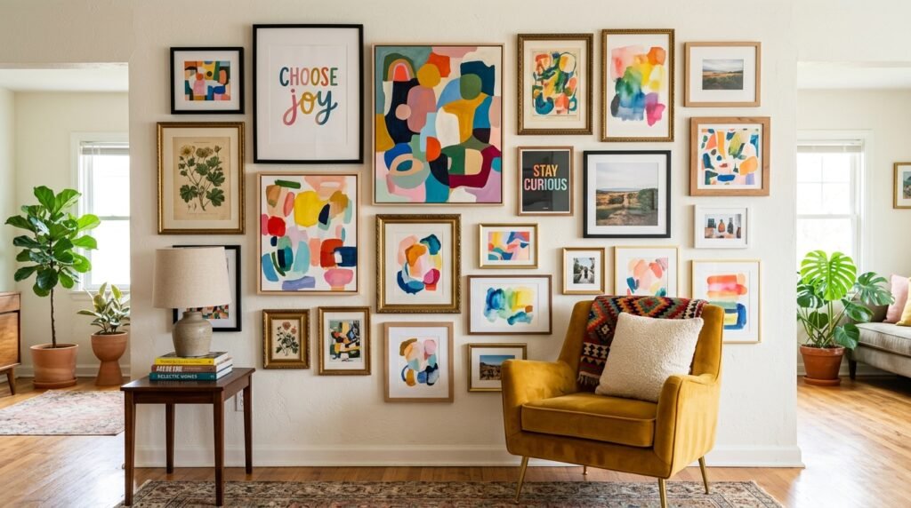 11 Dopamine Living Room Ideas for Couples Merging Boho and Modern Styles