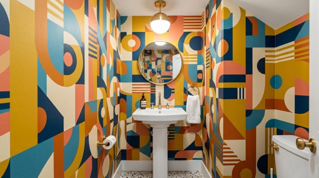 8 Dopamine Bathroom Ideas for Tiny Half Baths With No Natural Light