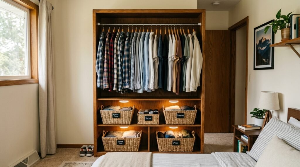 DIY Clothes Storage for Small Spaces: 11 Ideas With No Closet