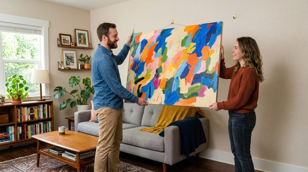 11 Dopamine Living Room Ideas for Couples Merging Boho and Modern Styles