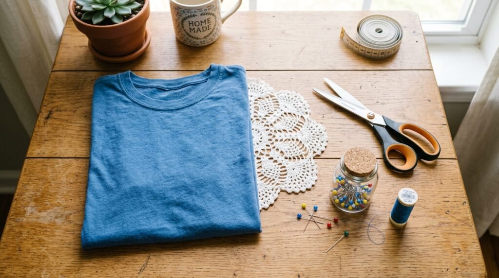 DIY Shirt Refashion: How to Add a Crochet Doily for a Boho Upgrade