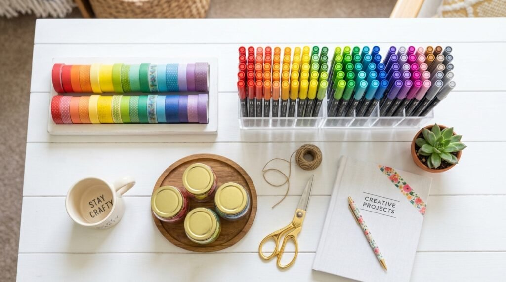 9 Dopamine Craft Room Ideas for Hobbyists Who Need Storage and Color