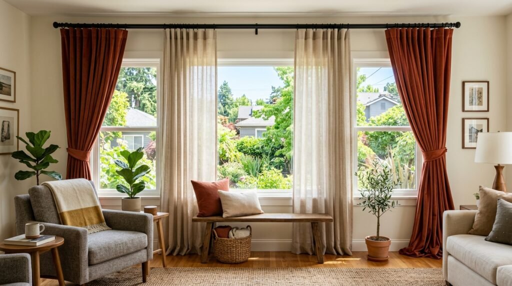 11 Dopamine Living Room Ideas for Couples Merging Boho and Modern Styles