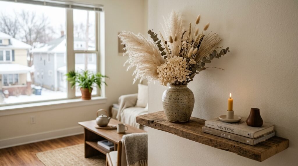 Minimalist Winter Holiday Decor for Small Apartments