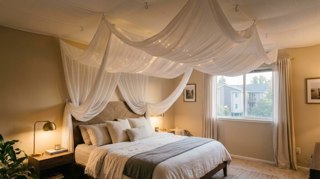 Decor for Renters With Popcorn Ceilings and Ugly Fixtures You Can’t Remove