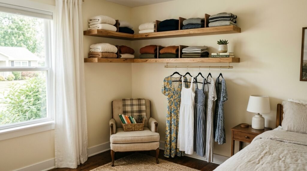 DIY Clothes Storage for Small Spaces: 11 Ideas With No Closet