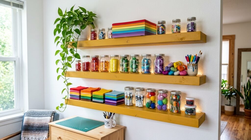 9 Dopamine Craft Room Ideas for Hobbyists Who Need Storage and Color