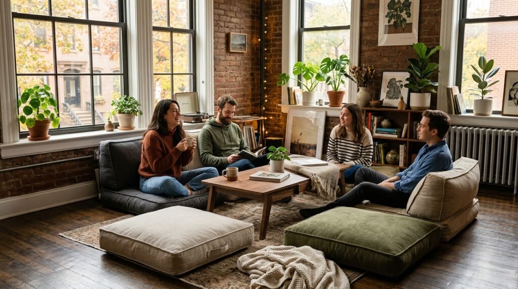 11 Modern Living Room Ideas for Hosting Your First Friendsgiving in a Small Space