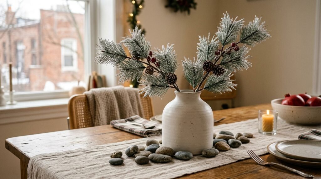 Minimalist Winter Holiday Decor for Small Apartments
