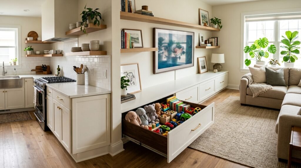 8 Open-Concept Kitchen–Living Room Combos for Families With Toddlers