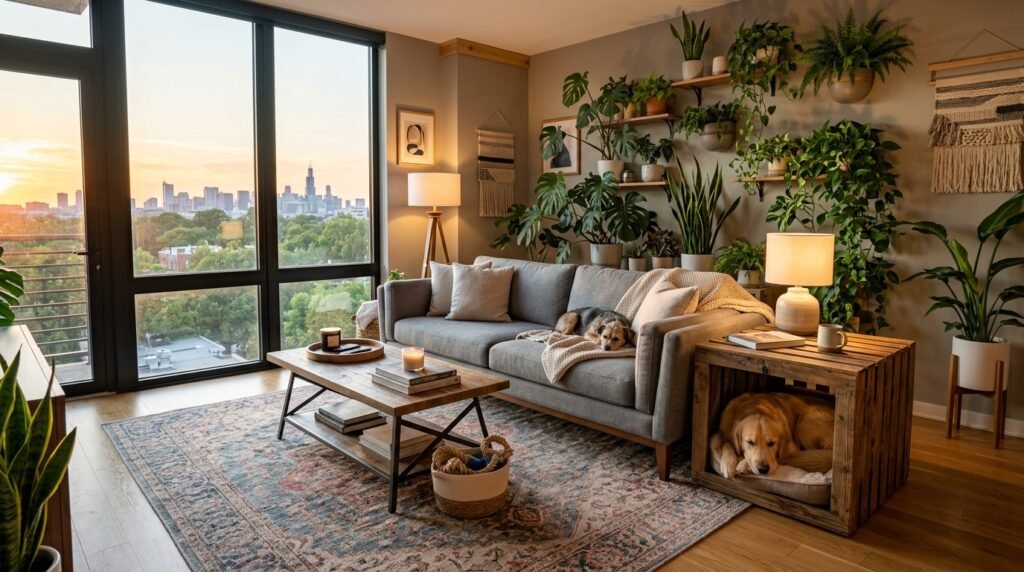 8 Pet Friendly Modern Living Room Ideas for First Time Dog Owners