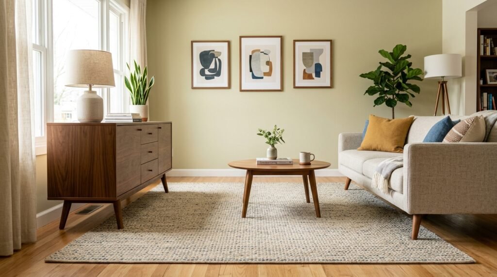 7 Mid-Century Modern Layouts for Long, Narrow Living Rooms