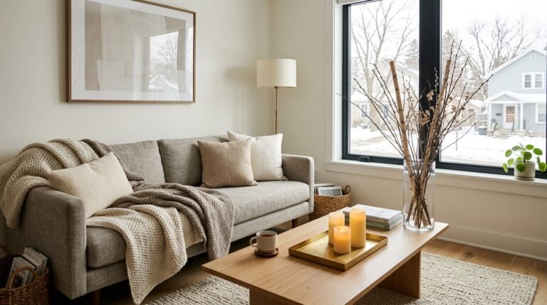 Minimalist Winter Holiday Decor for Small Apartments