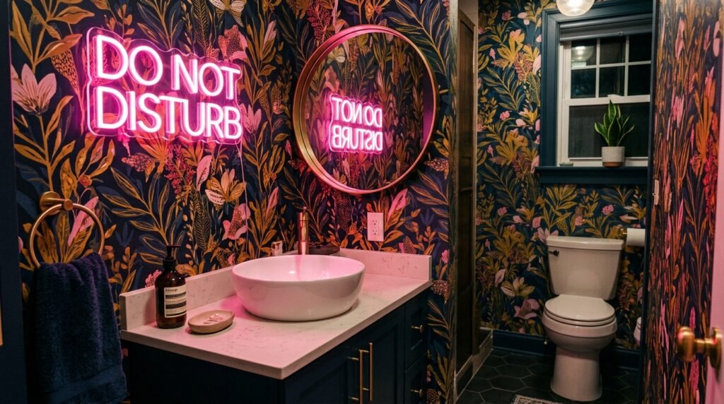 8 Dopamine Bathroom Ideas for Tiny Half Baths With No Natural Light