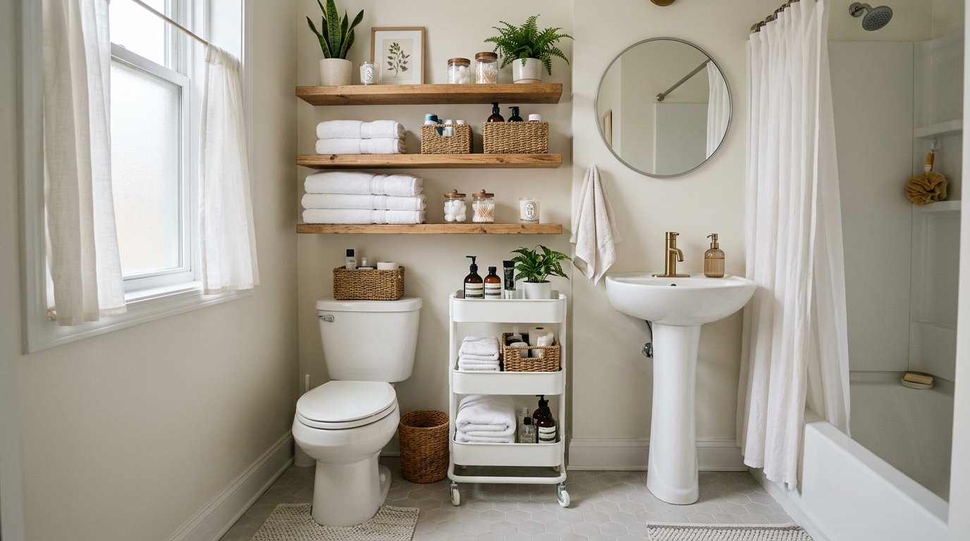 Small Bathroom Storage: 12 Decor Solutions for Under 40 Square Feet