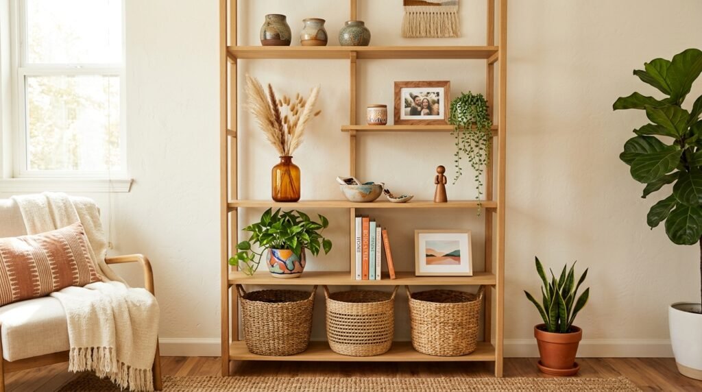 11 Dopamine Living Room Ideas for Couples Merging Boho and Modern Styles