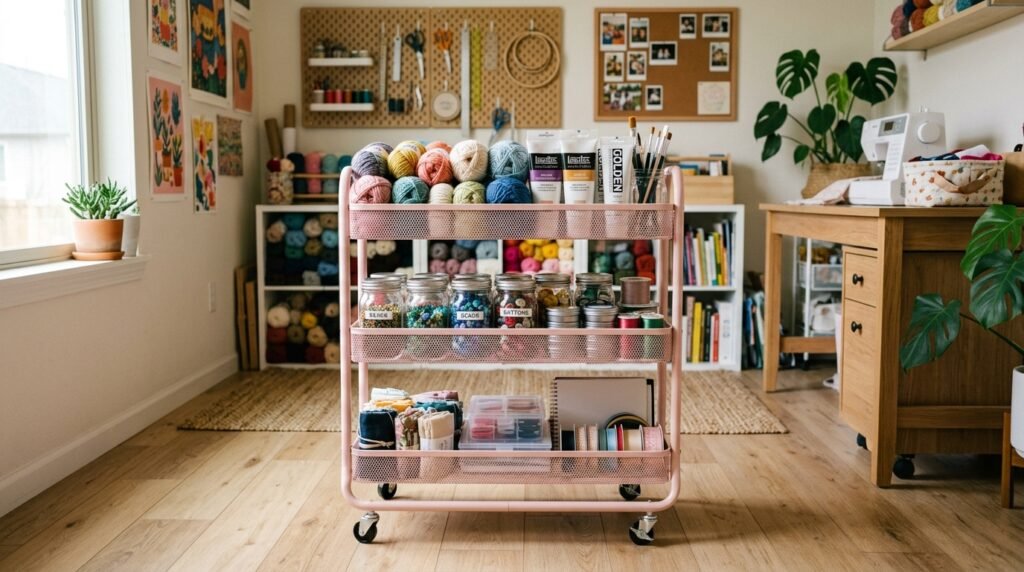 9 Dopamine Craft Room Ideas for Hobbyists Who Need Storage and Color