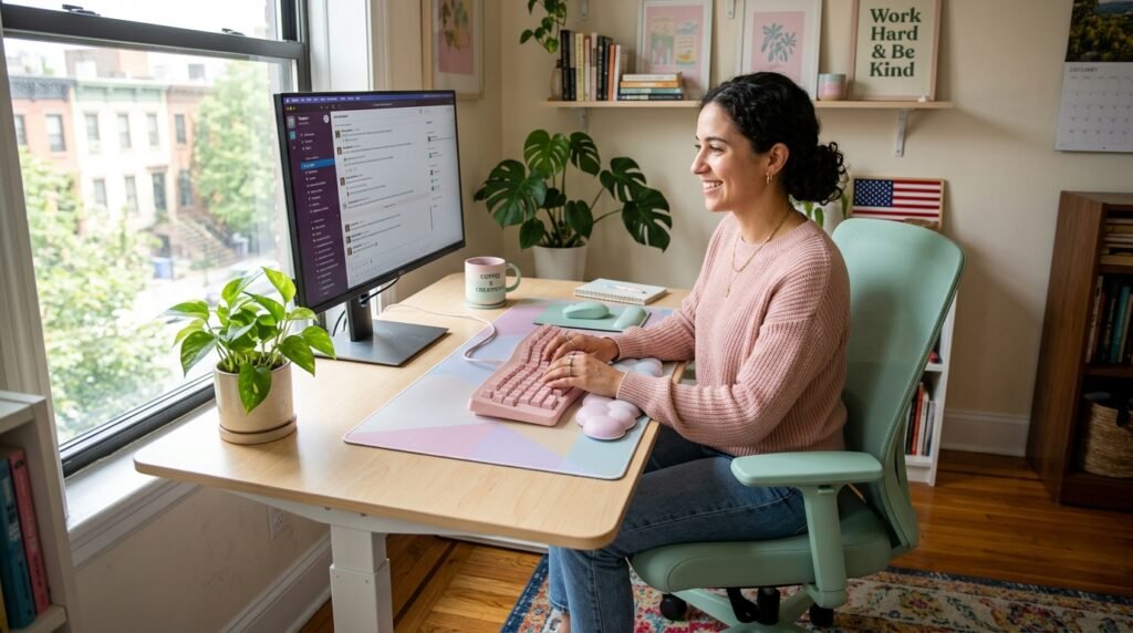 6 Dopamine Home Office Setups for Remote Workers Stuck at a Desk All Day