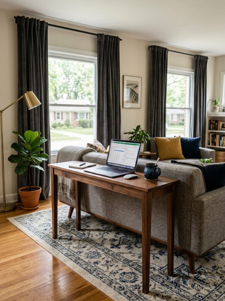 6 Modern Living Room Ideas for Remote Workers Who Need a Dual Purpose Space