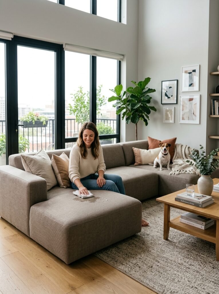 8 Pet Friendly Modern Living Room Ideas for First Time Dog Owners
