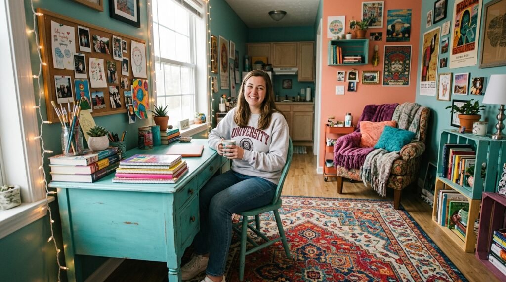 9 Dopamine Decor Ideas for College Students Living in a Studio Apartment