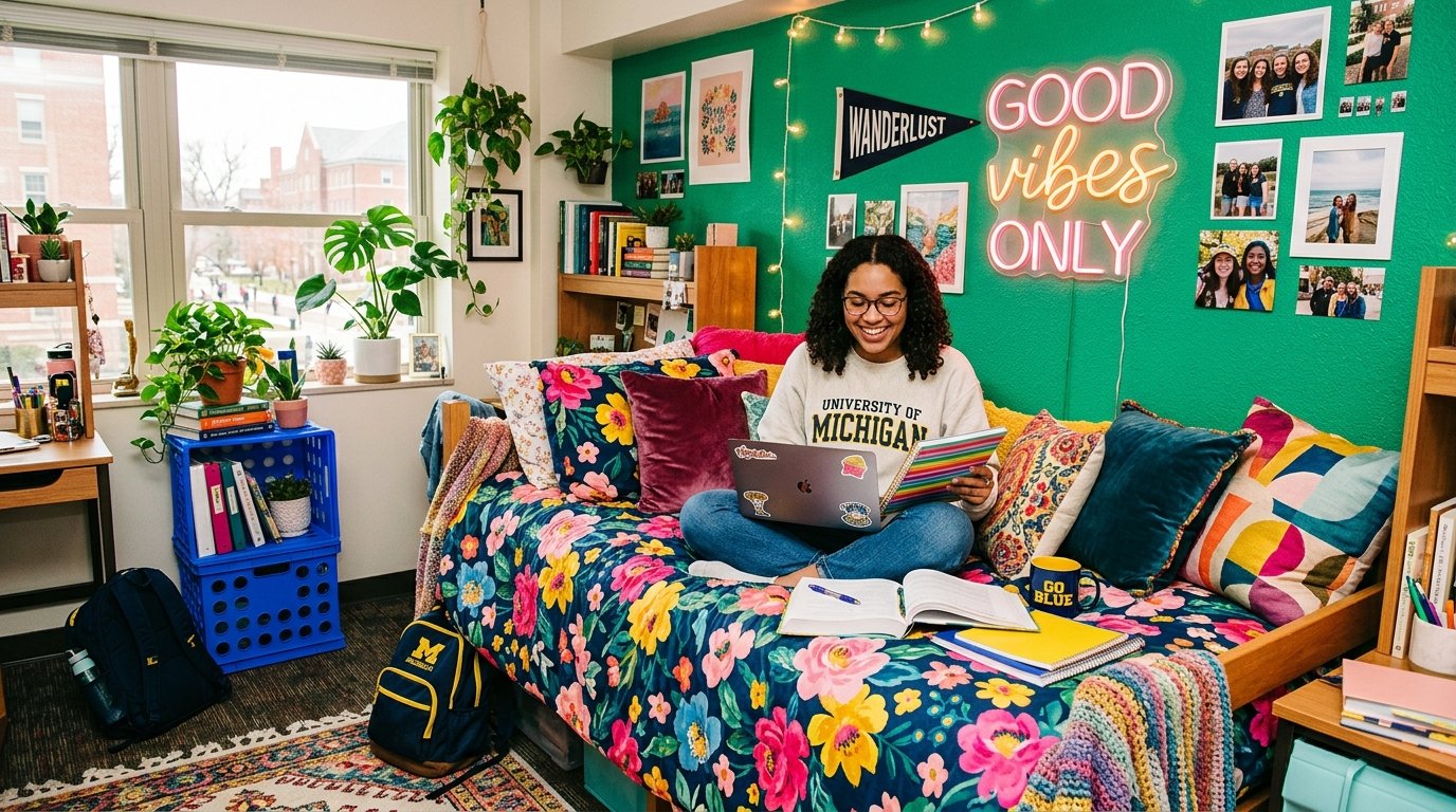9 Dopamine Decor Ideas for College Students Living in a Studio Apartment