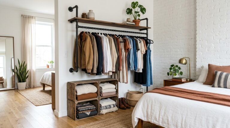 DIY Clothes Storage for Small Spaces: 11 Ideas With No Closet