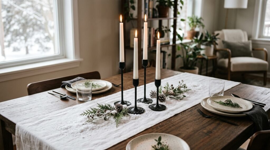 Minimalist Winter Holiday Decor for Small Apartments