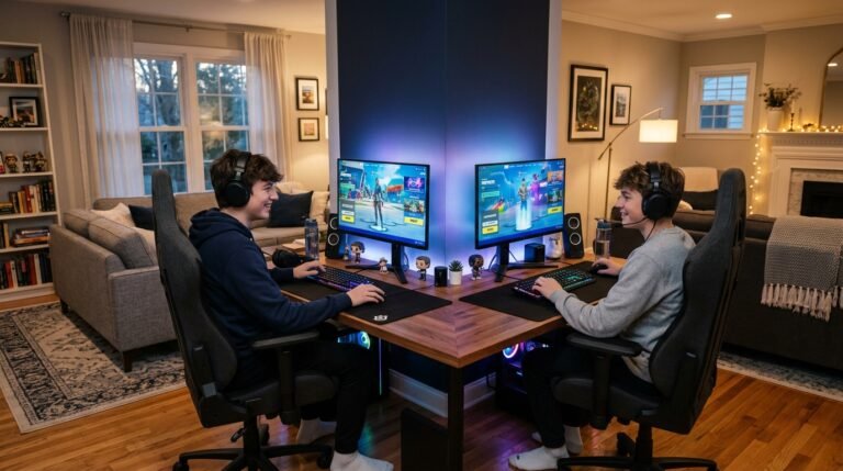 6 Gaming Setup Living Rooms for Teens Sharing a Room With Siblings
