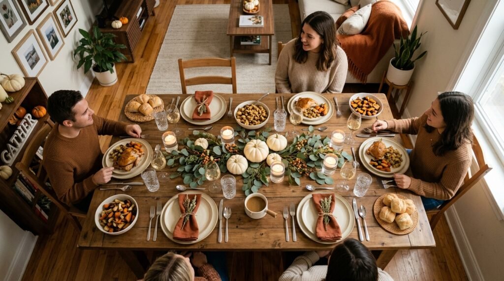 11 Modern Living Room Ideas for Hosting Your First Friendsgiving in a Small Space