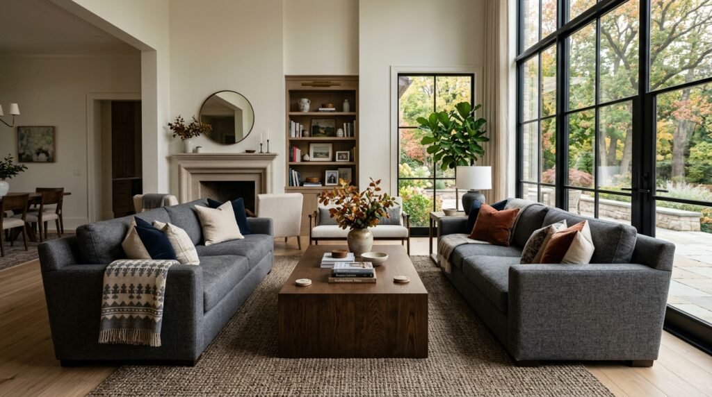 12 Quiet Luxury Living Rooms for Couples Redoing Their First Home Together