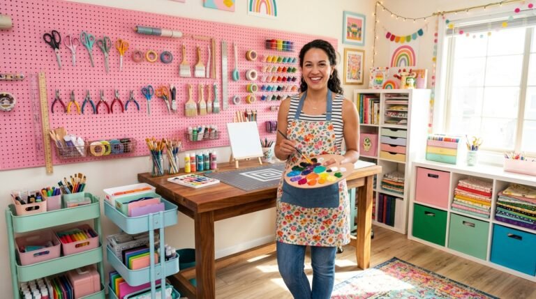 9 Dopamine Craft Room Ideas for Hobbyists Who Need Storage and Color