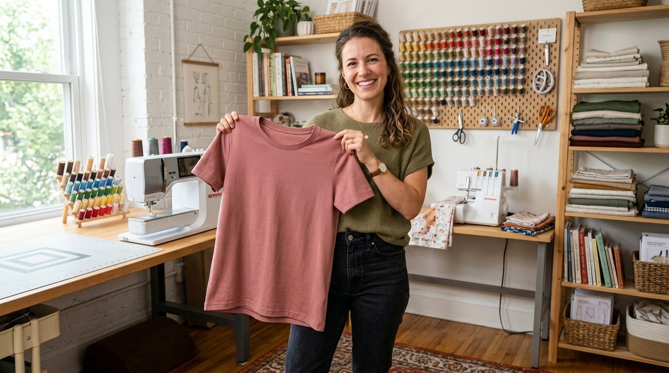 How to Sew a Basic T-Shirt: Free Pattern & Step-by-Step Tutorial