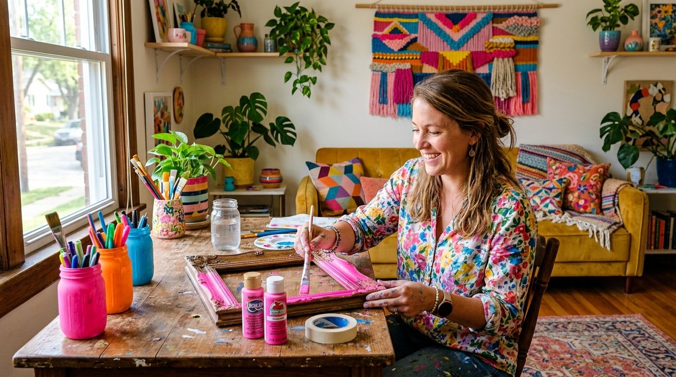 5 Dopamine Decor DIY Crafts for Anyone Redecorating Without Buying New Furniture