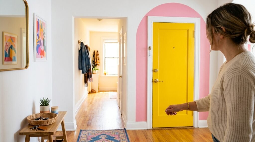 10 Dopamine Decor Entryway Ideas for Narrow Hallways in Apartments