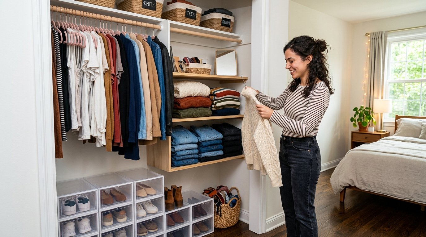 9 Wardrobe Organization Ideas for Small Closets in Studio Apartments