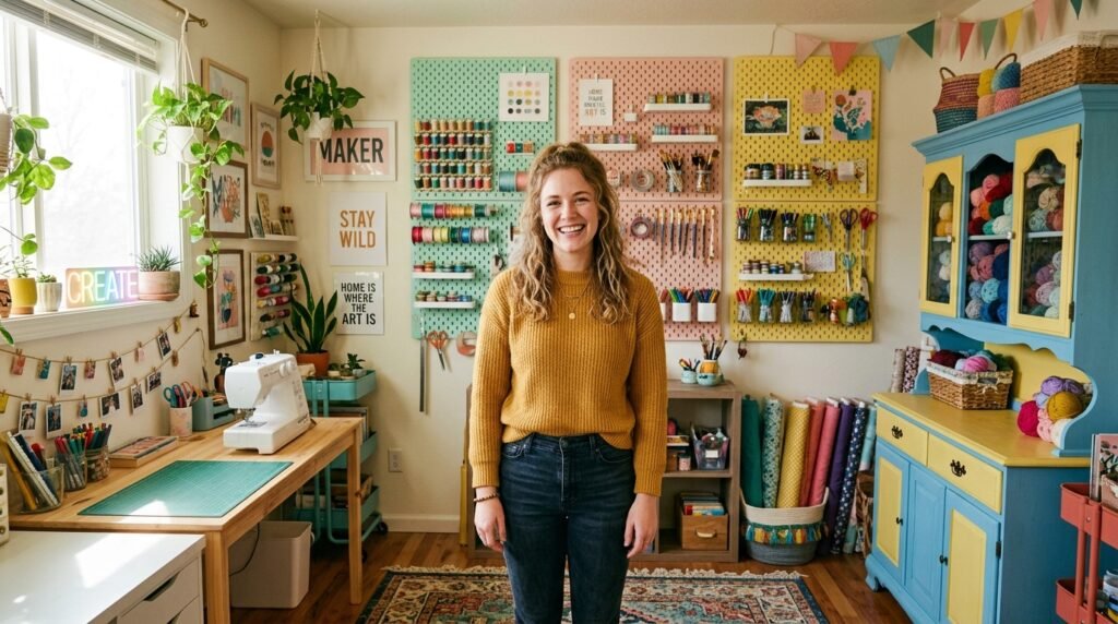 9 Dopamine Craft Room Ideas for Hobbyists Who Need Storage and Color