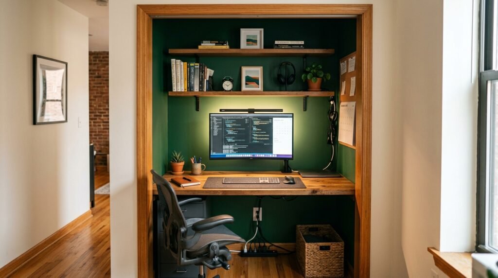 6 Bookshelf and Built-In Ideas for Remote Workers Who Need a Library Nook Office