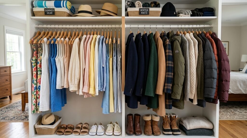 6 Wardrobe Organization Ideas for People Overwhelmed by a Messy, Cluttered Closet