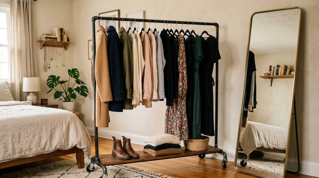 5 Wardrobe Organization Ideas for Bedrooms Without a Walk-In Closet