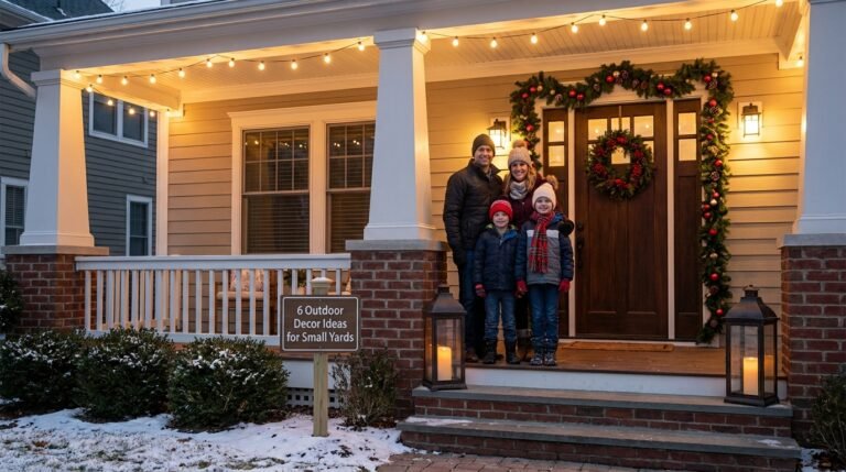 6 Outdoor Christmas Decor Ideas for Small Yards and Porches