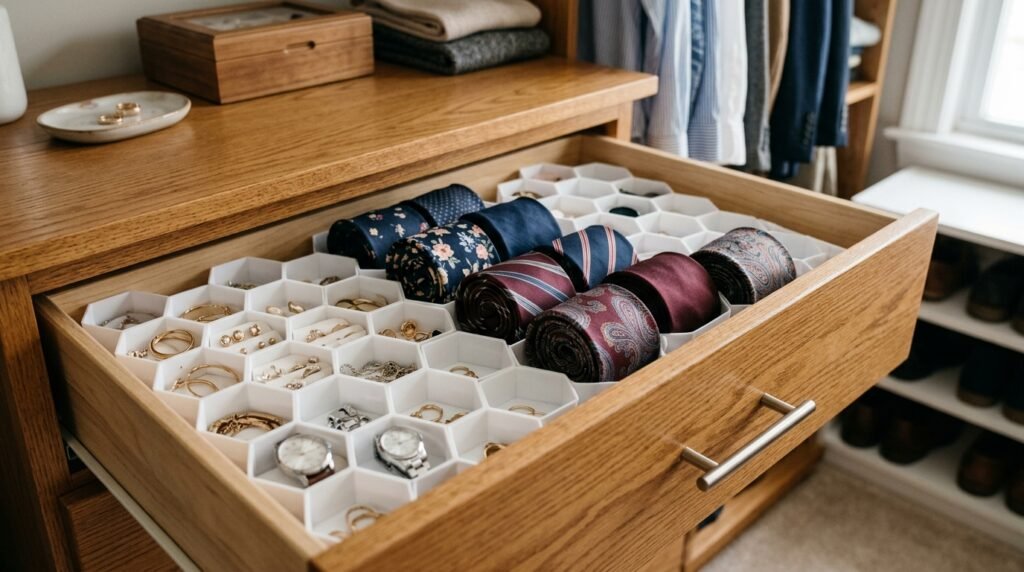 8 Wardrobe Organization Ideas Using Baskets, Boxes, and Drawer Systems