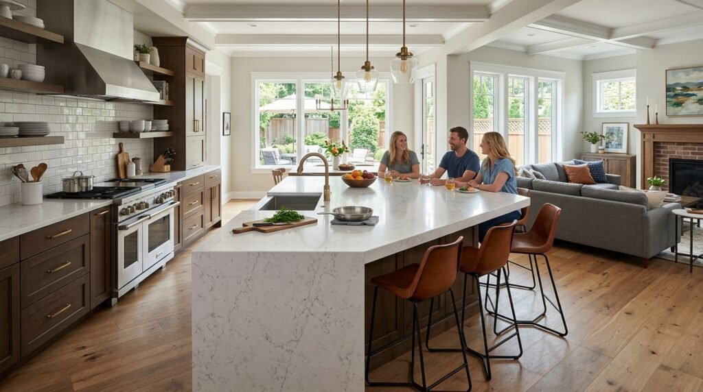 8 Kitchen Remodeling Tips for Homeowners Opening Up Their Kitchen to the Living Room