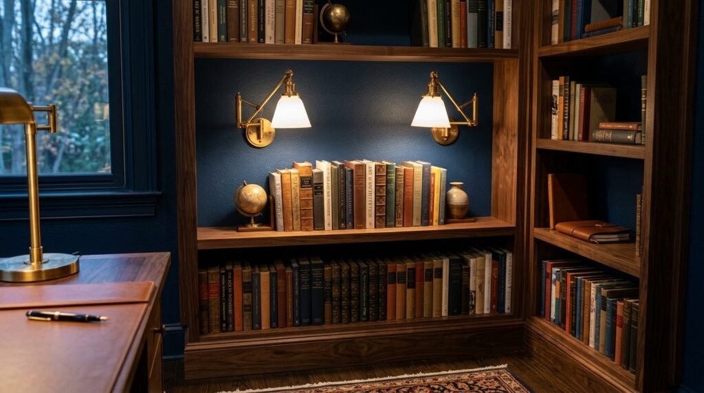 6 Bookshelf and Built-In Ideas for Remote Workers Who Need a Library Nook Office