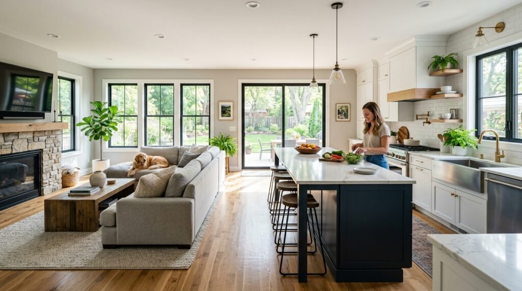 8 Kitchen Remodeling Tips for Homeowners Opening Up Their Kitchen to the Living Room