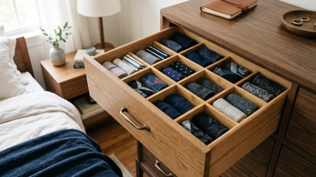 8 Wardrobe Organization Ideas Using Baskets, Boxes, and Drawer Systems