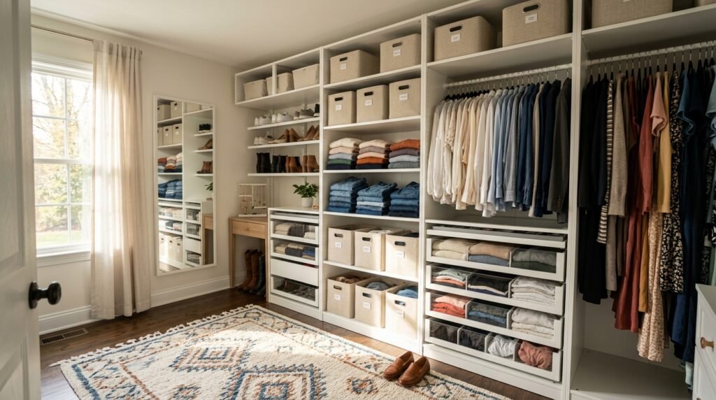 6 Wardrobe Organization Ideas for People Overwhelmed by a Messy, Cluttered Closet