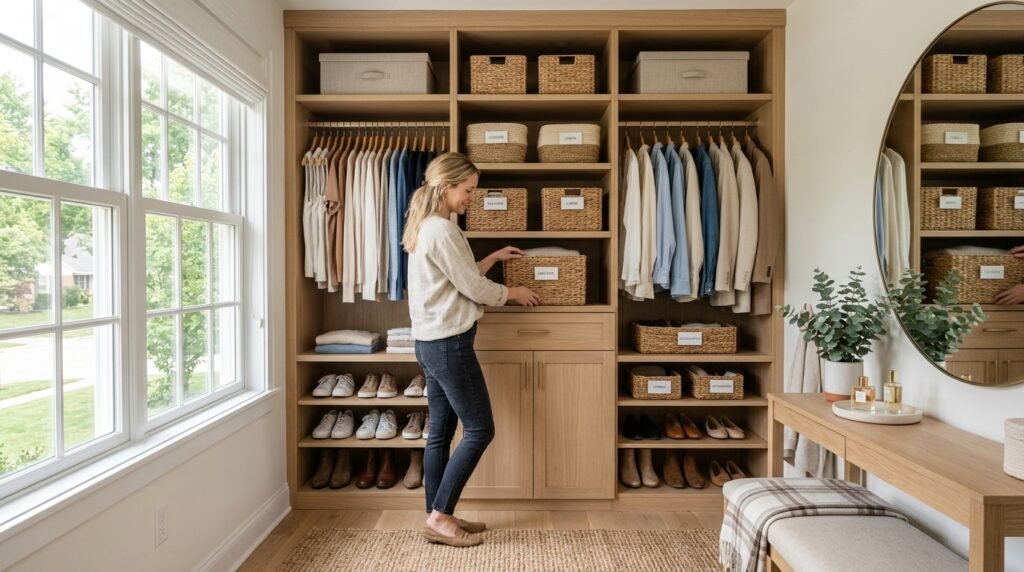 8 Wardrobe Organization Ideas Using Baskets, Boxes, and Drawer Systems