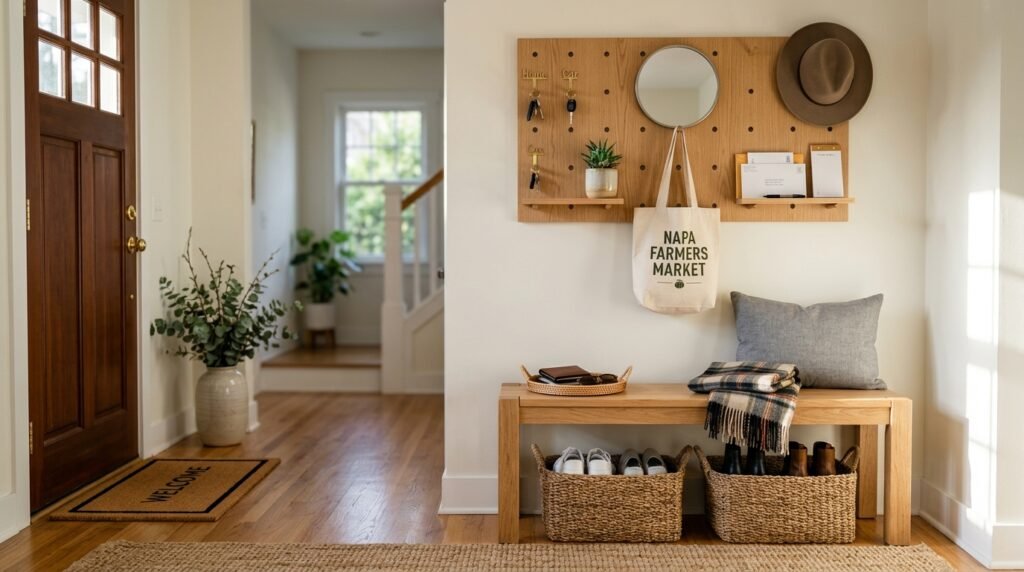 7 Wardrobe Organization Ideas for Entryways Doubling as Storage Space